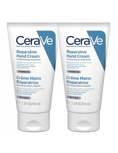 Cerave Crème Mains Réparatrice. Lot 2x50ml