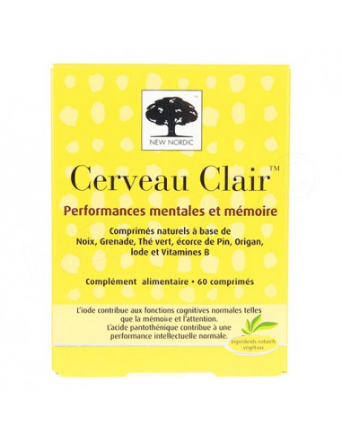 New Nordic Cerveau Clair Performances mentales et mémoire 60 comprimés