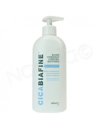 Cicabiafine Baume hydratant corporel quotidien - Peaux très sèches. Flacon pompe 400ml