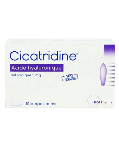 Cicatridine Acide Hyaluronique. 10 suppositoires