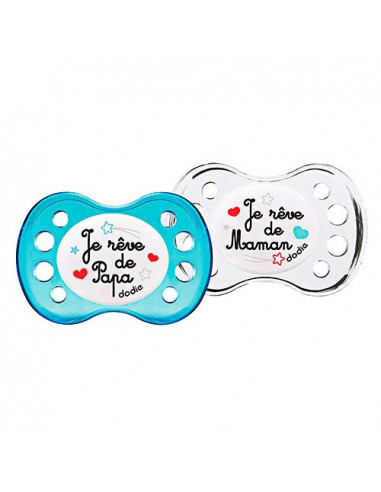 Dodie Sucettes Anatomiques Nuit +6m. x2