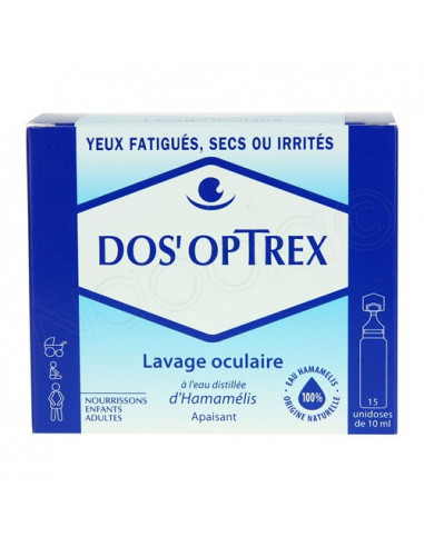 DOS'OPTREX Solution lavage oculaire. 15 Doses de 10ml - ACL 7885616