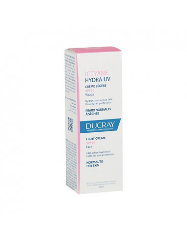 Ducray Ictyane Hydra UV Crème Légère Spf30 peaux normales à sèches 40ml Ducray - 1