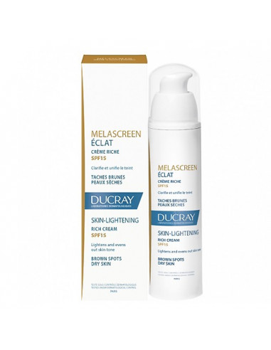 Ducray Melascreen Eclat Spf15 Crème Riche - Taches brunes, peaux sèches 40ml Ducray - 1
