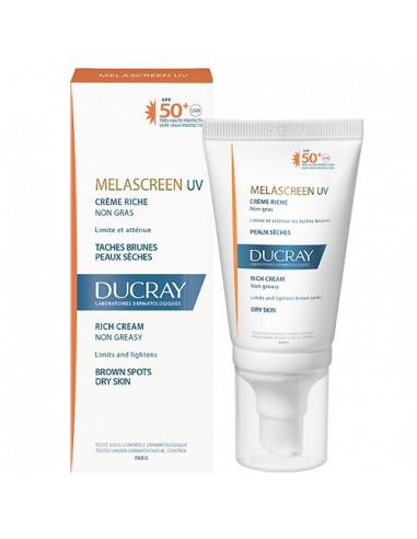 Ducray Melascreen UV Spf 50+ Crème Riche - Taches brunes, peaux sèches 40ml Ducray - 1