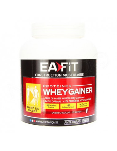 Eafit Whey Gainer Protéines saveur Chocolat 750g Ea Pharma - 1