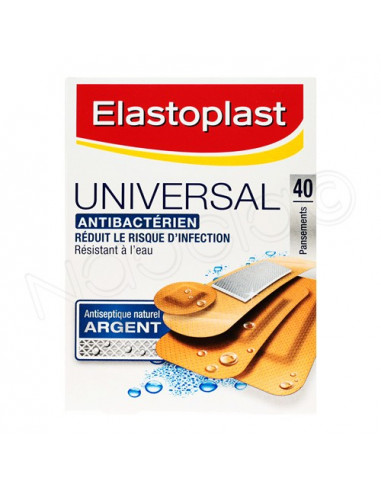 Elastoplast Pansement Universal Antibactérien 4 tailles 40 Pansements  - 1