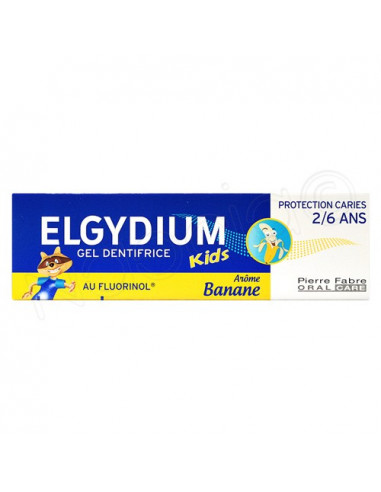 Elgydium Kids Dentifrice Protection Caries 2-6 ans Arôme Banane 50ml Elgydium - 1