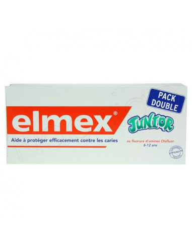 ELMEX Dentifrice junior Pack double 2 Tubes 75ml Elmex - 1