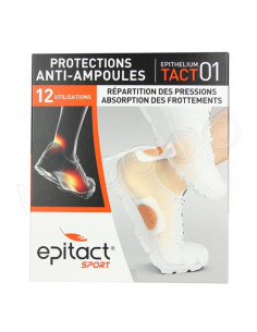 Epitact Sport Protections Anti-Ampoules Boite 4 protections + 12 adhésifs  - 1
