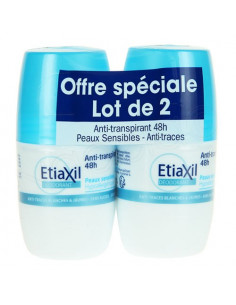 Offre Etiaxil Déodorant Anti-transpirant 48h Lot 2x50ml Etiaxil - 1
