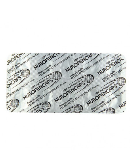 NurofenCaps 400mg Ibuprofène Douleurs et Fièvre 10 capsules molles Nurofen - 3