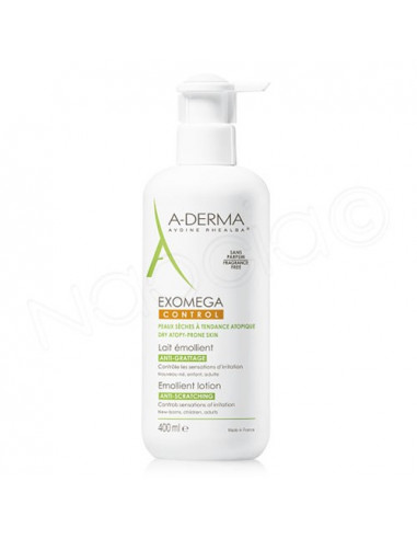 Aderma Exomega Control Lait Emollient Anti-grattage Flacon pompe 400ml Aderma - 1