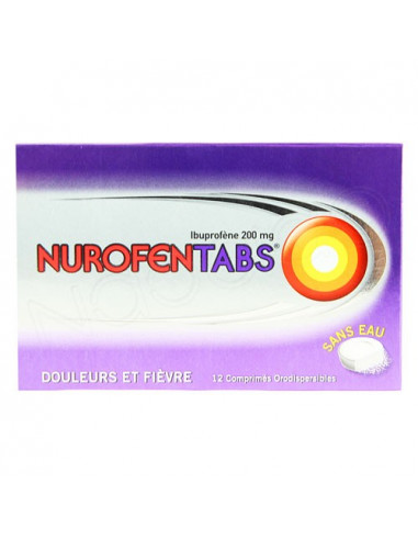 Nurofentabs douleurs et fièvre 200mg 12 comprimés