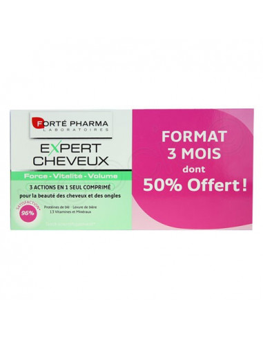 Forté Pharma Expert Cheveux Format 3 mois 84 Comprimés dont 50% OFFERT Forté Pharma - 1