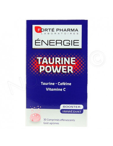 Energie Taurine Power Boîte de 30 comprimés goût agrumes Forté Pharma - 1