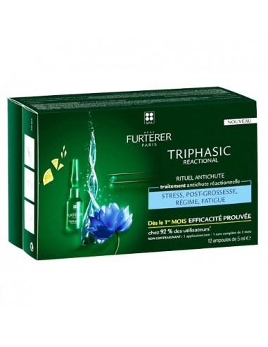 René Furterer Triphasic Réactional Traitement Anti-chute Réactionnelle. 12x5ml