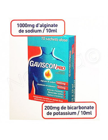 Gavisconpro Susp buv en sachet-dose menthe Boite de 10
