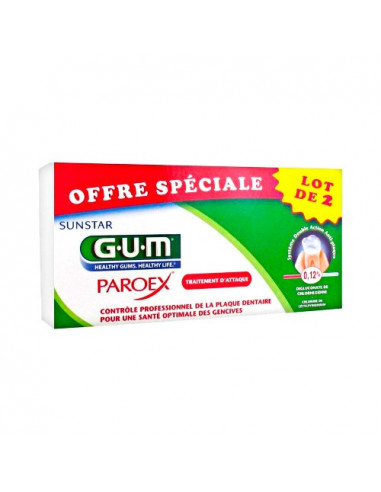 Gum Paroex Dentifrice Traitement d'attaque