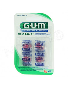 Gum Red-Cote Comprimés Révélateurs de Plaque. x12