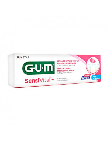 Gum SensiVital+ Dentifrice Dents Sensibles. 75ml