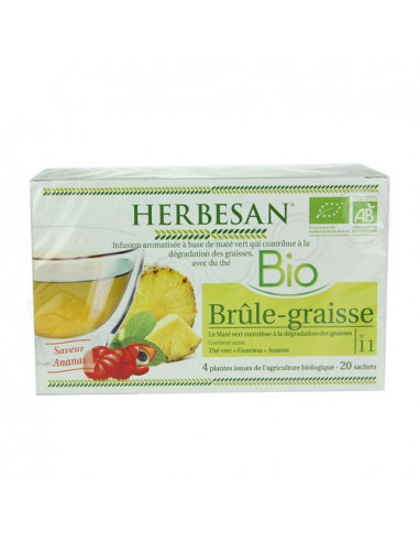Herbesan Infusion Bio Brûle-graisse. 20 sachets