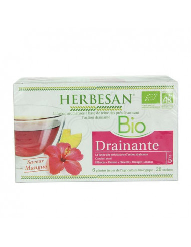 Herbesan Infusion Bio Drainante. 20 sachets