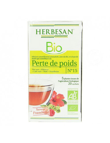 Herbesan Bio n°15 Perte de Poids 20 sachets. 30g