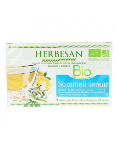 Herbesan Bio Sommeil Serein. 20 sachets