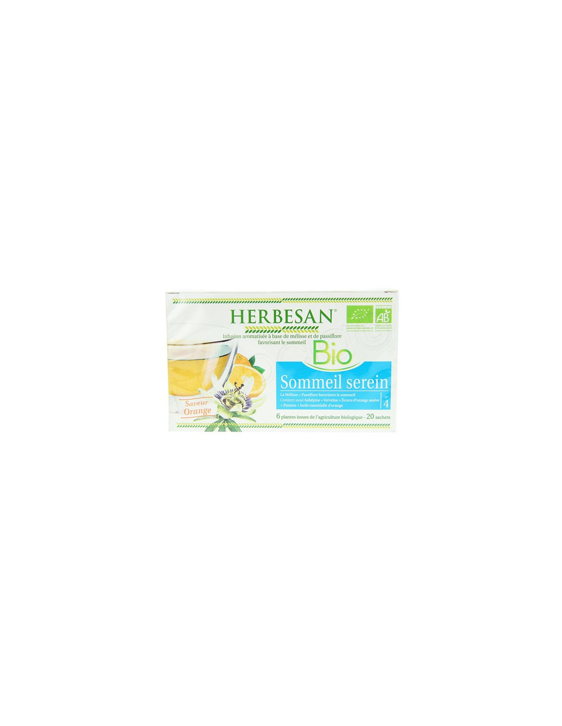 Infusion Mélisse Passiflore Sommeil Serein Bio 20 sachets