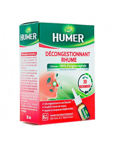 Humer Décongestionnant Rhume. Spray Nasal 20ml