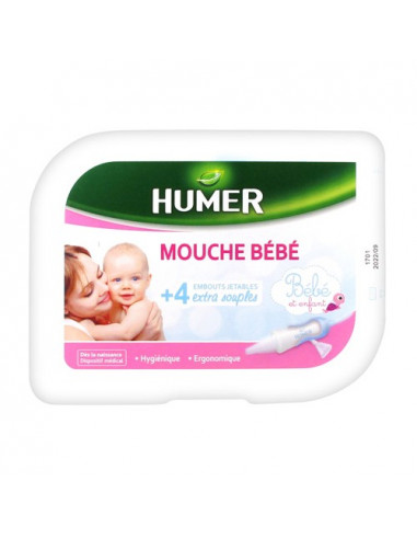 Humer Mouche Bébé + 4 embouts jetables extra souples