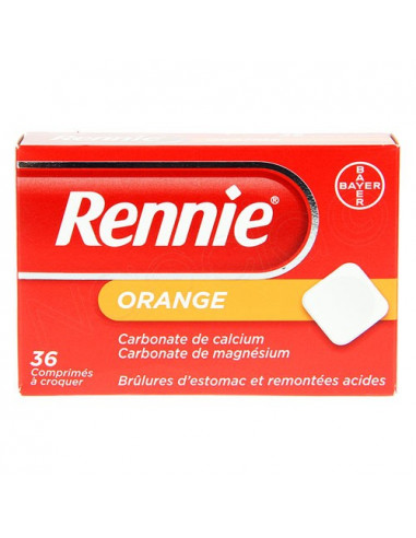 Rennie 36 comprimés orange à croquer/sucer