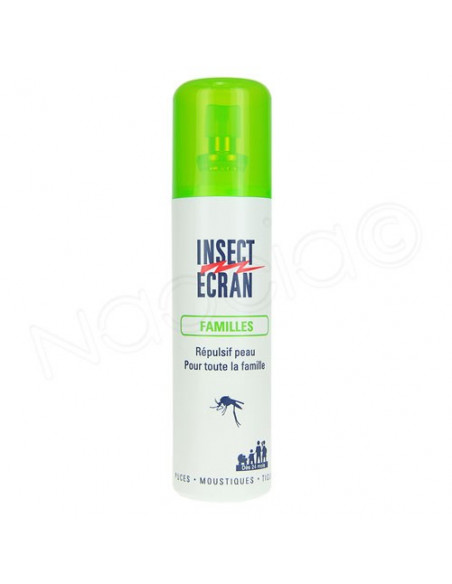 Insect Ecran Famille Répulsif Peau. Format spray 100ml vert