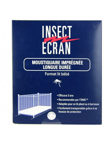 Insect Ecran Moustiquaire Imprégnée Longue Durée Format lit bébé x1