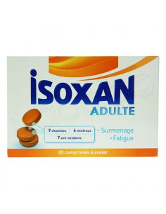 Isoxan Adulte Surmenage Fatigue. Boite 20 comprimés