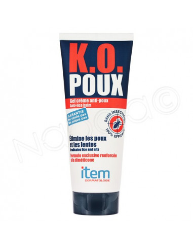 K.O. Poux Gel crème anti-poux. 100ml + Peigne fin inclus
