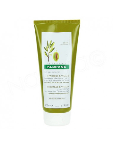 Klorane Épaisseur et Vitalité Baume Après-shampooing à l'Olivier. 200ml