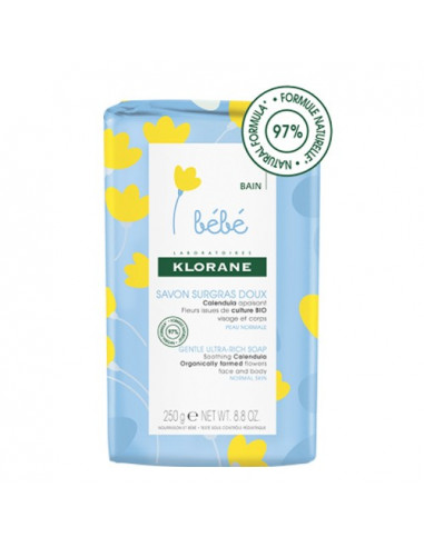 Klorane Bébé Savon Surgras Doux. Pain 250g