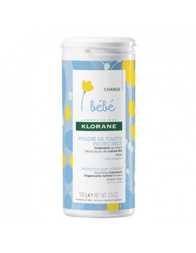 Klorane Bébé Poudre de Toilette Protectrice. 100g