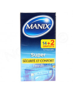 MANIX SUPER Préservatif avec réservoir lubrifiés 14+2 Manix - 1