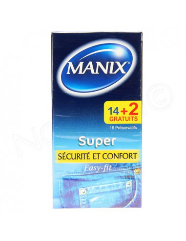 MANIX SUPER Préservatif avec réservoir lubrifiés 14+2 Manix - 1
