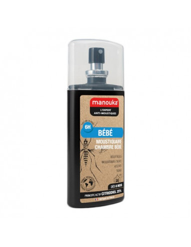 Manouka Spray Anti-Moustiques Moustiquaire Bébé 6M+. 75ml Manouka Spray Anti-Moustiques Moustiquaire Bébé 6M+. 75ml