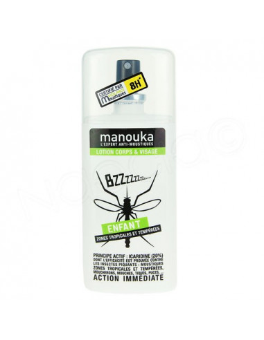 Manouka lotion corps et visage enfant anti-moustiques spray 75ml