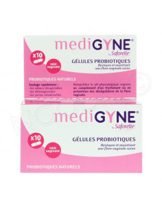 MediGyne Gélules Probiotiques. x10 gélules voie vaginale