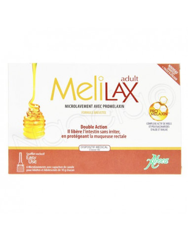 Aboca Melilax Adult Microlavement Double Action. x6