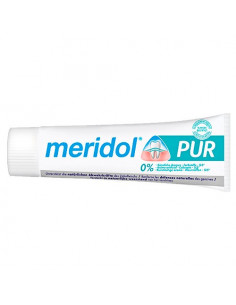 Meridol Dentifrice Pur. 75ml - dentifrice fluoré 0% colorant SLS & arôme artificiel