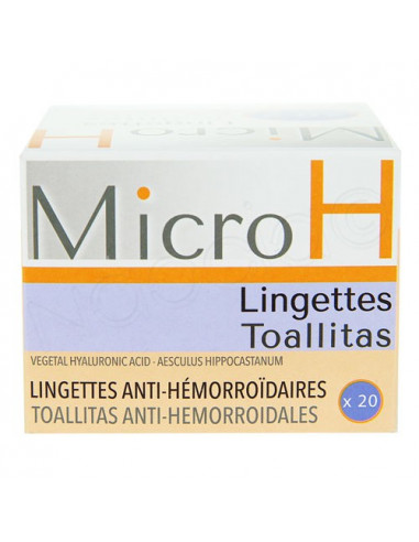 Micro H Lingettes Anti-Hémorroïdaires. x20