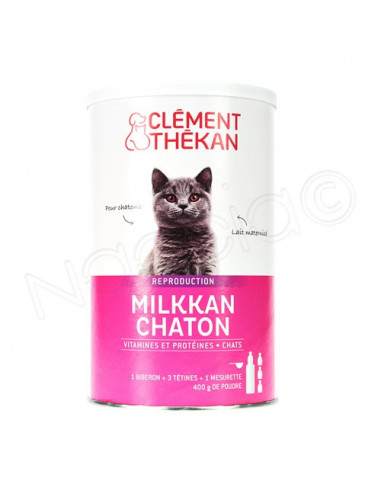 Milkkan Chaton Lait Maternisé en Poudre + 1 Biberon + 3 tétines. 400g - chatons et rongeurs