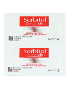 Sorbitol Delalande Poudre 5g Digestion Difficile Constipation Occasionnelle Adulte. 20 sachets-doses 2